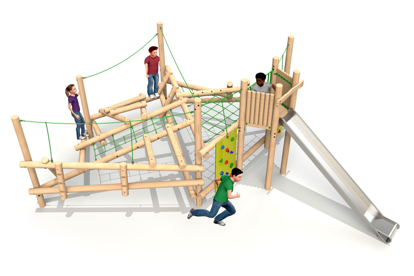Clamber Stack 5 with Slide - Elite Playgrounds
