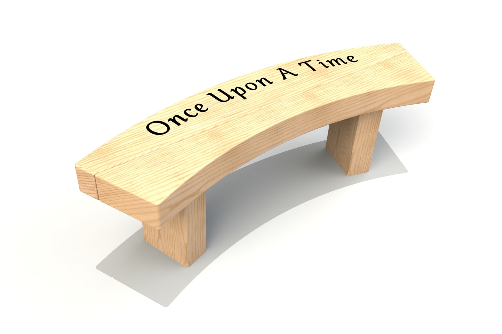 1.3m Curved Bench (Engraved)