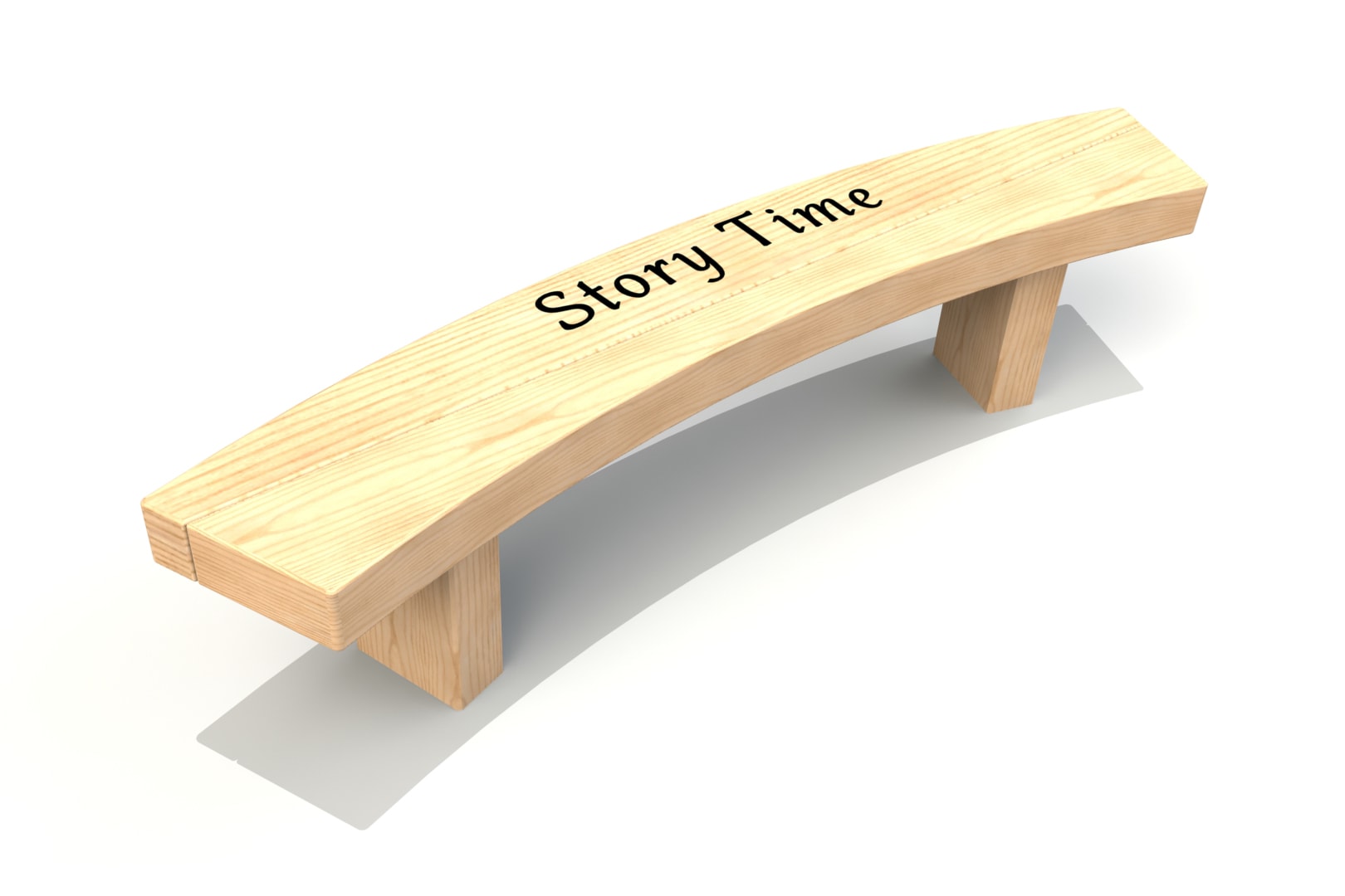 1.8m Curved Bench (Engraved)