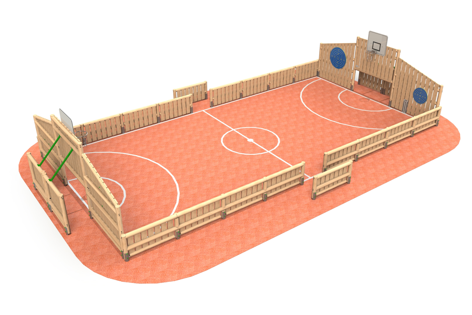 18 x 10m Timber MUGA