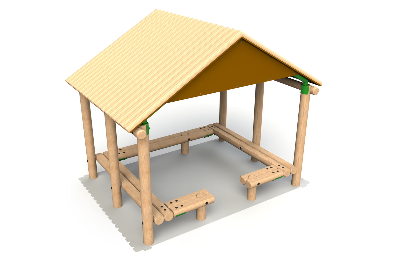 3.0 x 2.4m Shelter With Seats