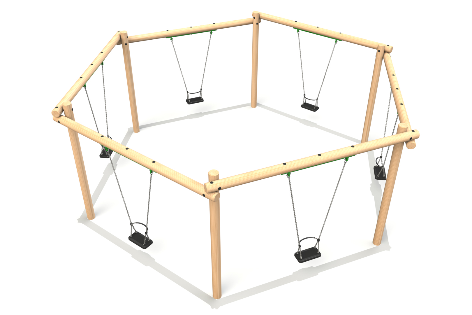 Six Seat Hexagonal Swing